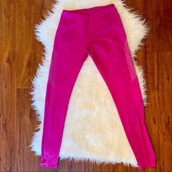 EUC✨ Fuchsia Zella Moto Mesh Active Leggings - Picture 2 of 7